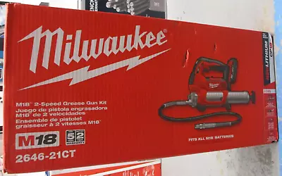 Milwaukee M18 2-Speed Grease Gun Kit W/ Batt & Charger 2646-21CT BRAND NEW • $249.95