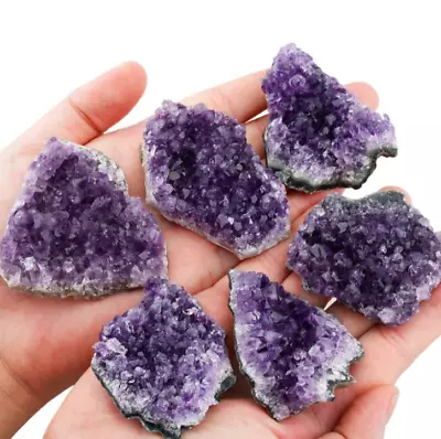 Rough Natural Amethyst Raw Stone Purple Quartz Crystal Cluster Healing Chakra • £5.29