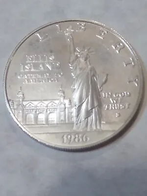 1986 S Ellis Island Statue Liberty 90% Proof Silver US Dollar Coin - UNC • $49.99