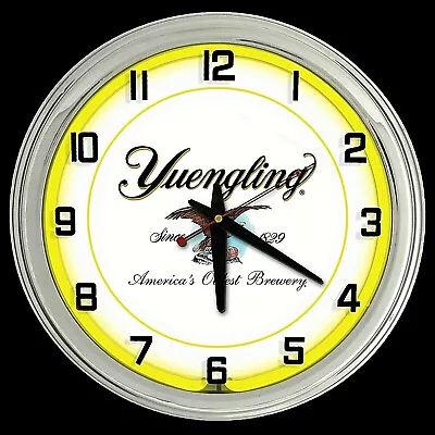 16  Yuengling Beer Sign Yellow Neon Clock Americas Oldest Brewery • $119.99