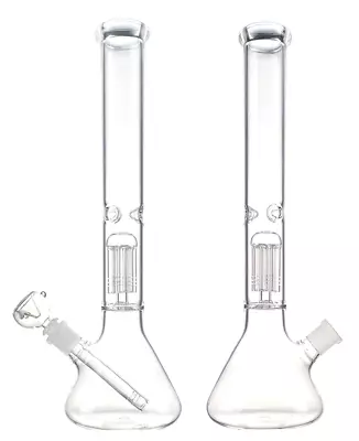 $44.99 • Buy 16inch Heavy Bong Glass Hookah Percolate Bongs Beaker Water Pipe 14mm Bowl USA
