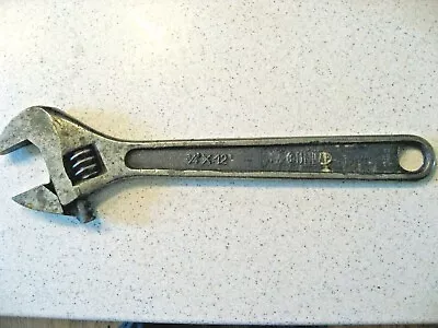 Vintage Dunlap Drop Forged Steel 3/4 X 12  Crescent Wrench • $20