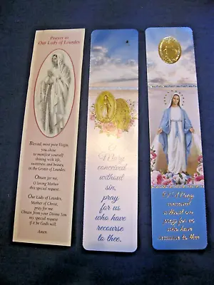 $4.95 • Buy 3 Vintage Holy Prayer BOOKMARKS Card CHRISTIAN Religious CATHOLIC  J2