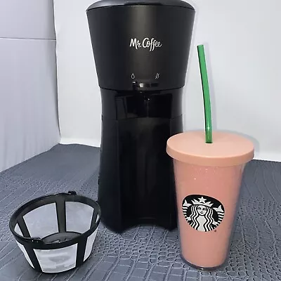 Mr. Coffee Single-Serve Iced Or Hot Coffee Maker With Starbucks 16oz Tumbler NEW • $34.99