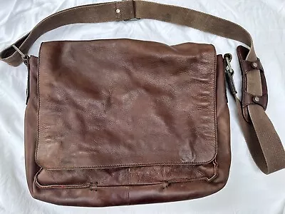 Genuine Leather Messenger Bag | John Lewis | Laptop Cross Body Bag For Men • £20