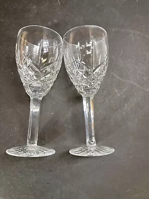 $65 • Buy 	Pair Of Waterford Crystal ARAGLIN 7 7/8  Water Goblet /Wine Glasses