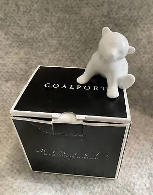 Coalport Moments In Time White China Bear Cub Figure Figurine 2005 Ornament VGC • £15.99