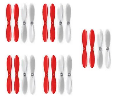 Blue Mini Drone Red Clear Propeller Blades Props 5x Propellers Transparent • $10.95