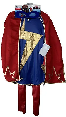 Disney Store Ms. Marvel Super Hero Costume Girls Size 11/12 Rising Red Cape Gold • $44.99