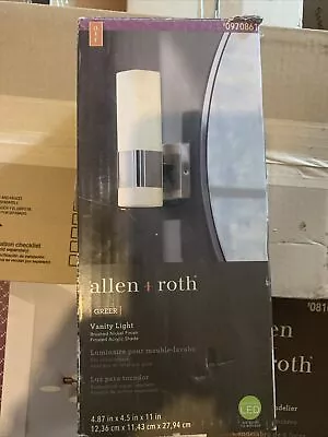 Allen + Roth Greer 1-Light Nickel Modern/Contemporary Vanity Light • $25