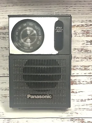 Vintage Panasonic AM/FM Portable Radio RF-508 W/Black Case & Collapsable Antenna • $19.99