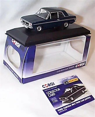 VANGUARDS 1/43 Ford Lotus Cortina MK2 TBC Dark Blue RHD VA04120 New In Case • £34.75