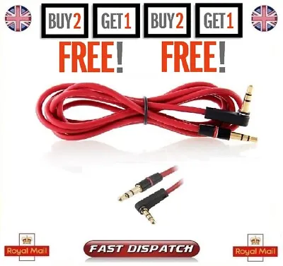 £2.99 • Buy Replacement RED 3.5mm L Jack Audio AUX Cable Cord Wire Lead For Beats By Dr Dre