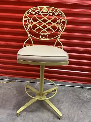 Midcentury Woodard Wrought Iron Patio Chair Bistro Seat Ice Cream Store Legs • $600