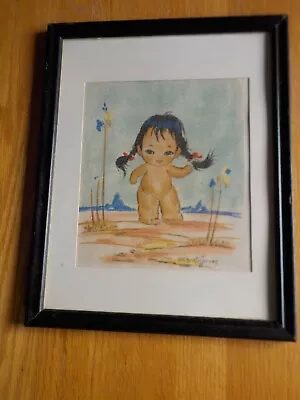 Vtg Gerta Christofferson Print Native Child • $4