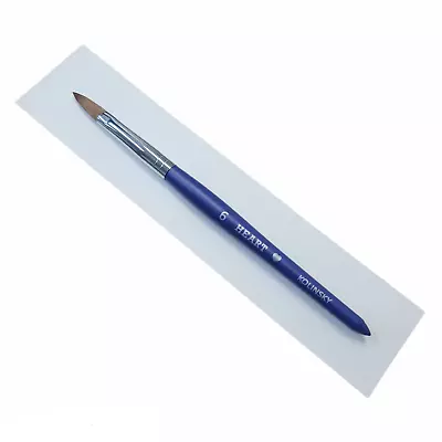 Heart Acrylic Nail Brush Kolinsky Blue Size 12 - Crimped • $17.99