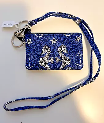 Vera Bradley Zip ID And Lanyard Seahorse Of Course NWT • $20