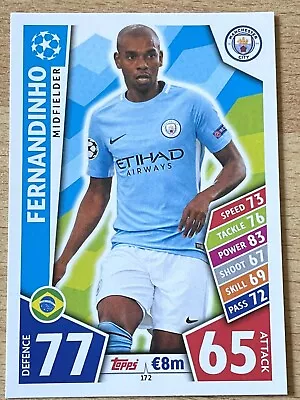 Match Attax Uefa Champions League 2017 2018 17 18 Fernandinho Manchester City • £0.99