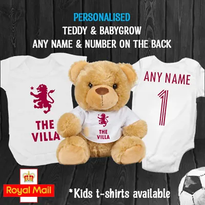 £19.99 • Buy The Villa Bodysuit & Teddy Bear Personalised Matching Set