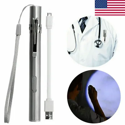 8000Lumens Portable Super Bright Led USB Rechargeable Pen Pocket Torch Lamp New • $4.05
