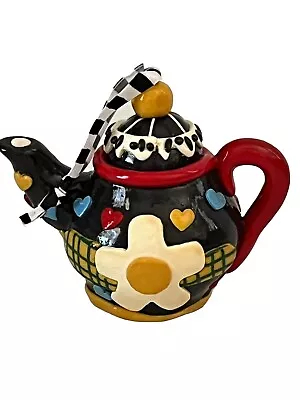 Vintage Mary Engelbreit Collection Teapot Christmas Ornament Flower Power Hearts • $13.99