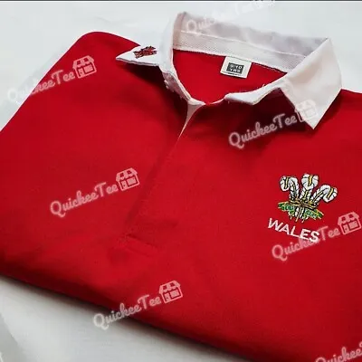 Wales Retro Jersey | Babies To Teens | Chest And Collar Embroidery | Custom Name • £10.98