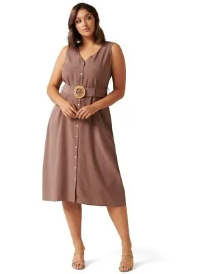 $40 • Buy Forever New Remi Midi Dress Size 16 BNWT