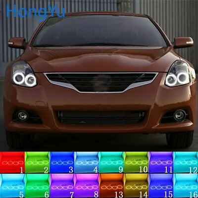 Multi-Color LED Angel Eyes Halo Rings Kit RGB For Nissan Altima L32A 2010-2013 • $33.99