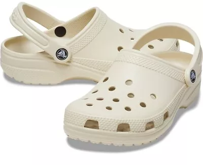 Crocs Classic Clog Unisex Slip On Women/Men Ultra Light Water Friendly BoneM5-W7 • $22.59