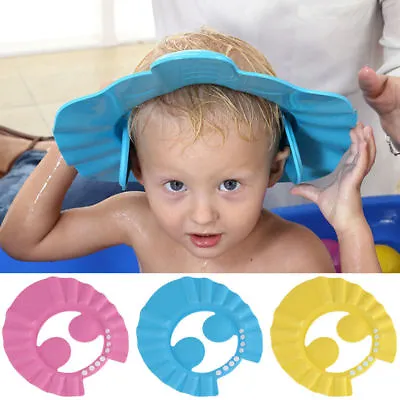 £2.27 • Buy Kids Baby Child Shower Cap For Hair Wash Bath Waterproof Protect Soft Shield Hat