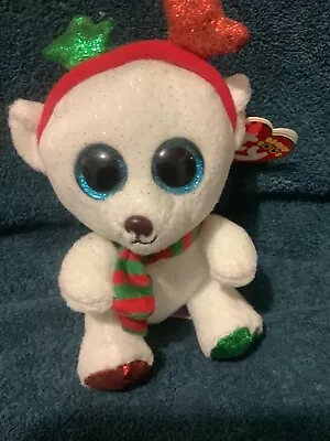 Ty Beanie Boo Frost 6 Inch Has Tags Good Condition Christmas Beanie Boo  • $40