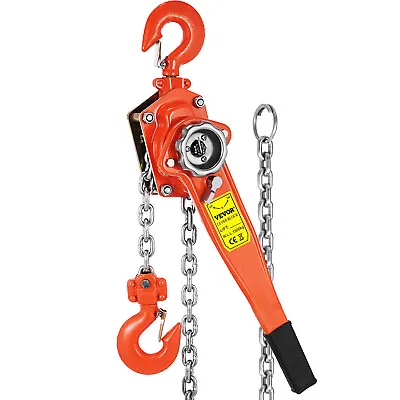 1.5T 10FT Lever Block Chain Hoist Puller Pulley Pull Tractor Ratcheting 3M • £43.19