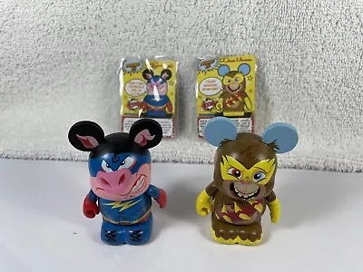Disney 3  Vinylmation ~ Zooper Heroes Series ~  Pig & Chimp  Collectible Figures • $10.95