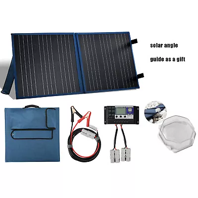 £95 • Buy 100w 12v Portable Folding Solar Panel Kit For Car/Caravan/Power Station/Camping