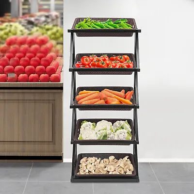 NEW Market Retail Display Rack 5 Shelf Merchandiser Fruit Vegetable Snack Basket • $128.63