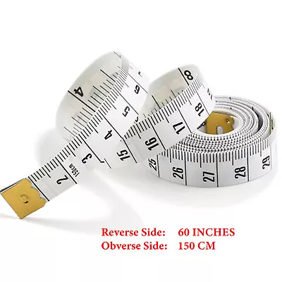 Body White Measuring Tape Ruler Sewing Tailor Tape Measure Soft Flat 60  /150cm • £1.25