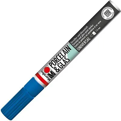 Marabu Porcelain/Glas Painter Marker Pen 1-2mm Gentian • £6.17