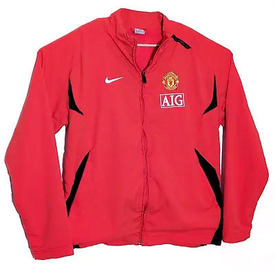 Nike Manchester United Football Soccer Full Zip Jacket AIG Training Size XL  • $28.40