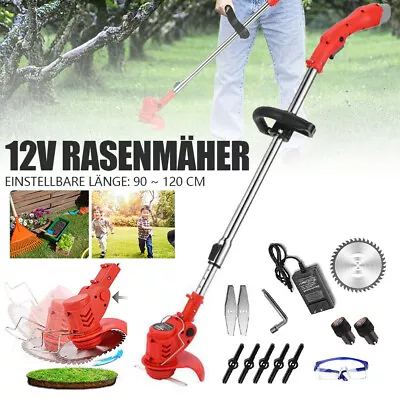 Cordless Strimmer Grass Trimmer Tree Cutter 12V Garden Edger Electric 2 Battery • $42.99