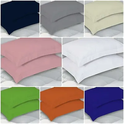 2X Oxford Pillowcase Soft Luxury Poly Cotton Pair Pack Bedroom Pillow Covers • £5.49