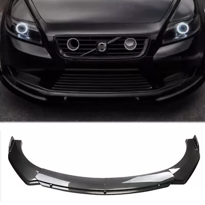 For Volvo S40 S60 S80 06-18 Carbon Fiber Style Front Bumper Lip Splitter Spoiler • $89.99