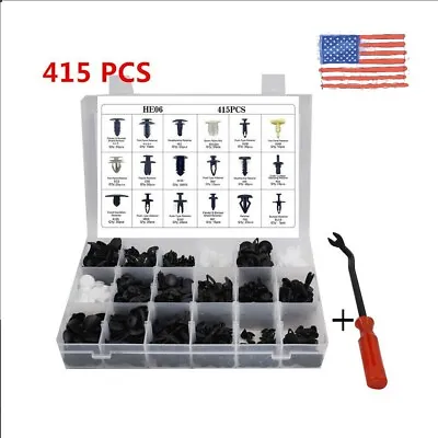 415x Car Retainer Clips Auto Fasteners Push Trim Clips Pin Rivet Bumper Kit • $12.88