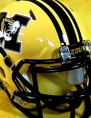 Mizzou Tigers Super Custom Mini Size Riddell Speed Yellow Helmet NCAA • $90