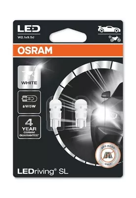 Osram LED Bulbs T10 LEDriving SL W5W Cool White 6000K 12V 1W 2825CW-02B • $24.95