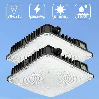 2X LED Canopy Light 70Watt Gas Station Carport Ceiling Lamp[400W HID/HPS Equiv] • $87.59