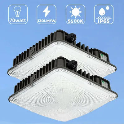 70W LED Canopy Light2Pack (350-400W HPS/HID Replace)IP65 Waterproof 100-277VAC • $88.59