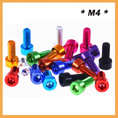 M4 Aluminum Alloy Allen Hex Socket Cap Head Screws Bolts Pick Of 10pcs • $5.49