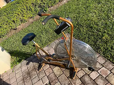 Vintage Schwinn Air-Dyne Dual-Action Stationary Exercise Bike Gold Crossfit  • $525