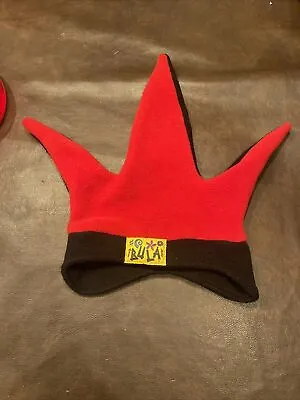 VTG BULA HEADWEAR Fleece Red/black Jester Snowboard Hat MADE IN USA Adult RARE!  • $41.99