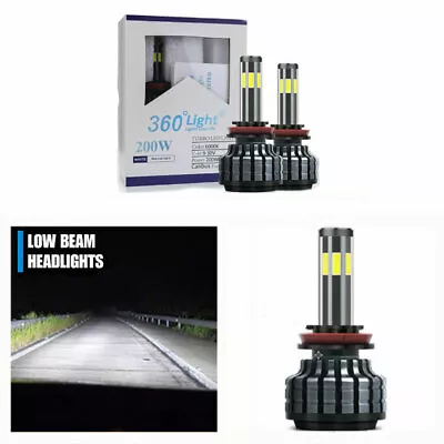 9007/HB5 360° 6 Sided LED Headlight Bulbs Kit For Ford F-150 1992-2003 Low Beam • $11.85